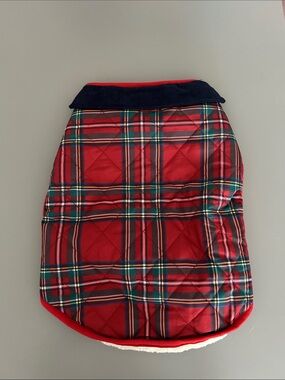 Mark & Graham plaid Sherpa dog jacket